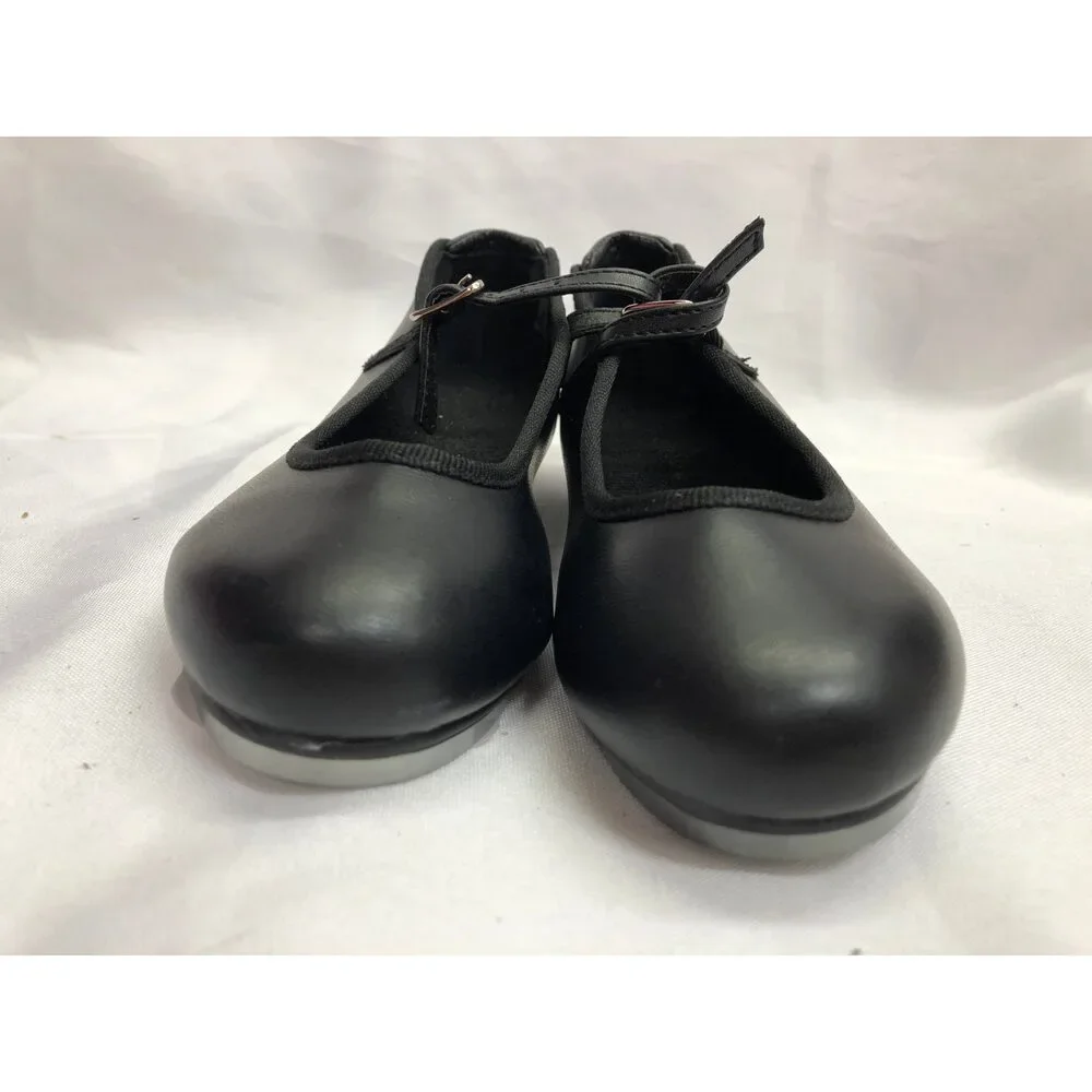 Pre-Owned Dance Tap Shoes DanzNMotion 711 Child 11M Black Mary Jane Buckle